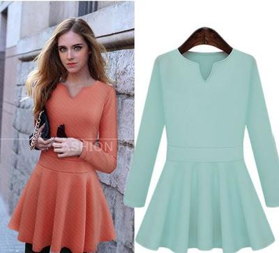 時光優雅 歐洲站2014秋季女裝經典長袖連衣裙深度解讀